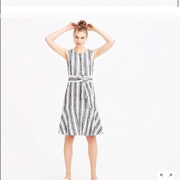 ✨J crew linen stripe dress - Picture 3 of 5